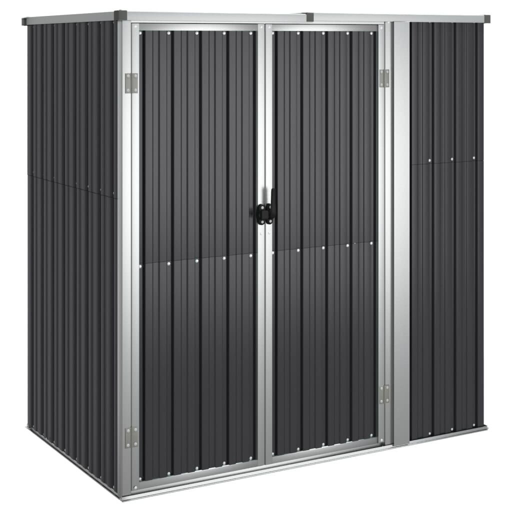vidaXL Tuinschuur 161x89x161 cm gegalvaniseerd staal antracietkleurig