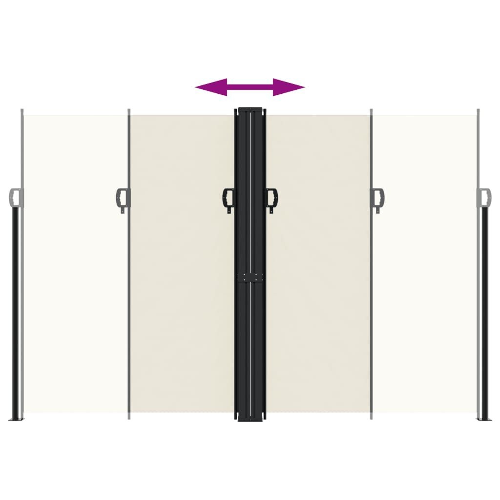 Tuinscherm Uittrekbaar Crème 220x1200cm - 35% Korting!