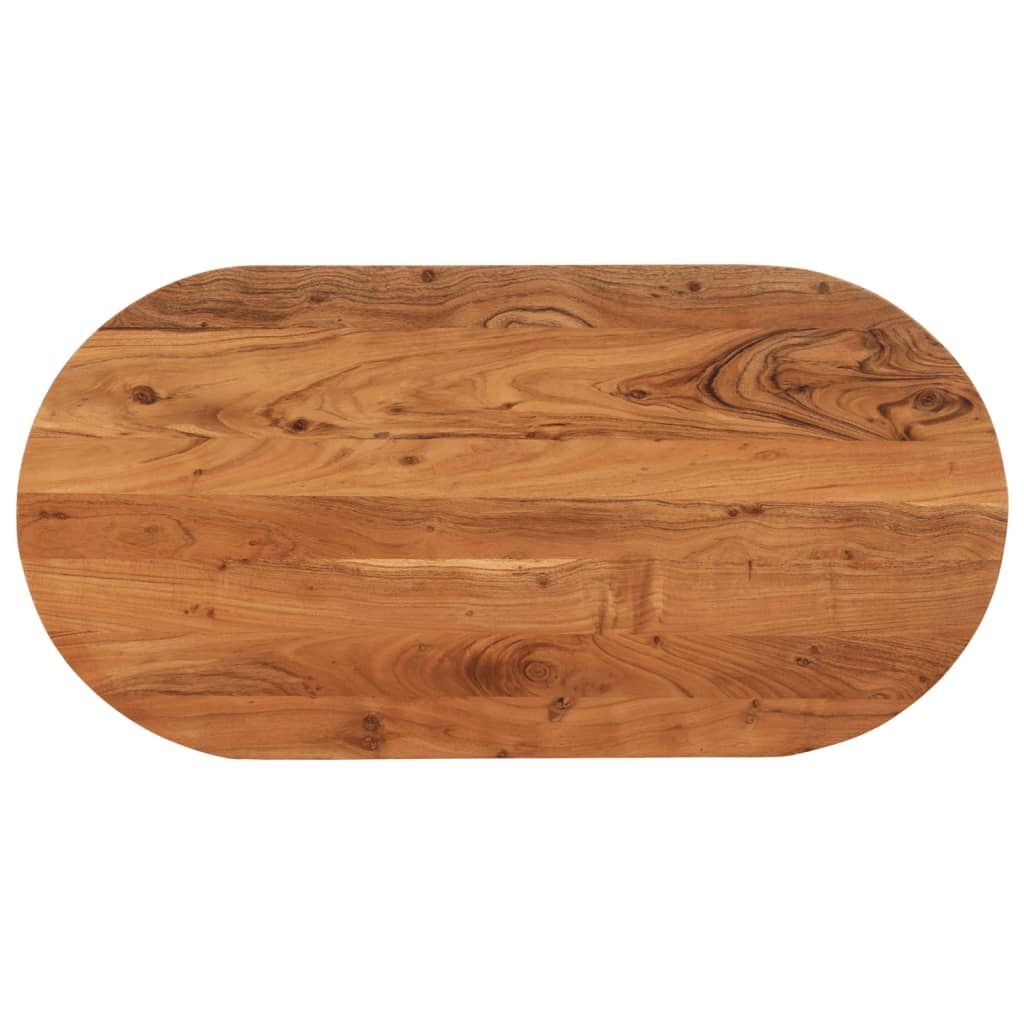 Ovaal Acacia Tafelblad 100x50cm - 35% Korting! Zo Goed Als Nieuw