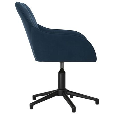 Draaibare Kantoorstoel Fluweel Blauw - 35% Korting!