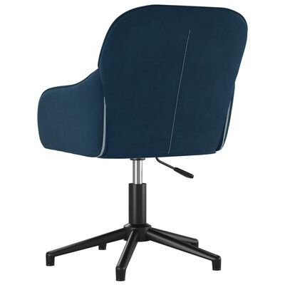 Draaibare Kantoorstoel Fluweel Blauw - 35% Korting!