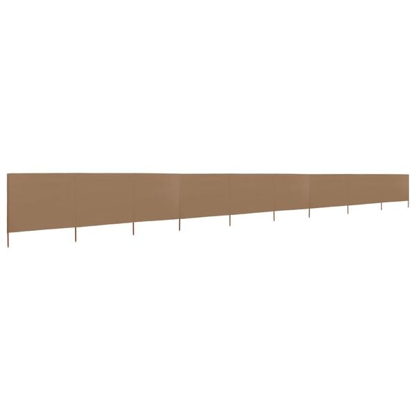 vidaXL Windscherm 9-panelen 1200cm Taupe - 50% Korting!