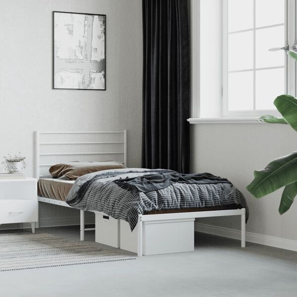 vidaXL Bedframe Wit 90x200cm - 35% Korting! (beschadigde verpakking)