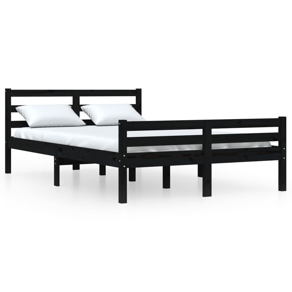 VidaXL Bedframe 140x190 Zwart Hout - 42% Korting!