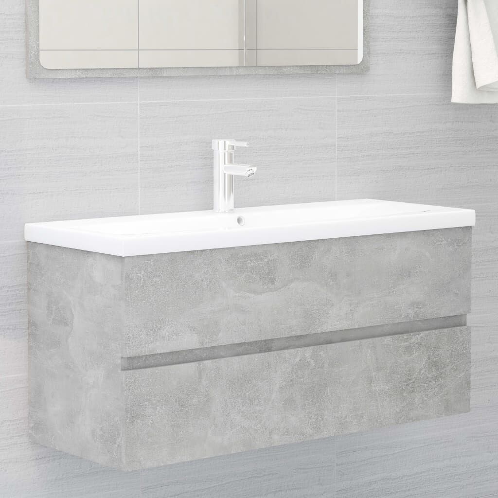 Wastafelkast Betongrijs 100cm - 53% Korting!
