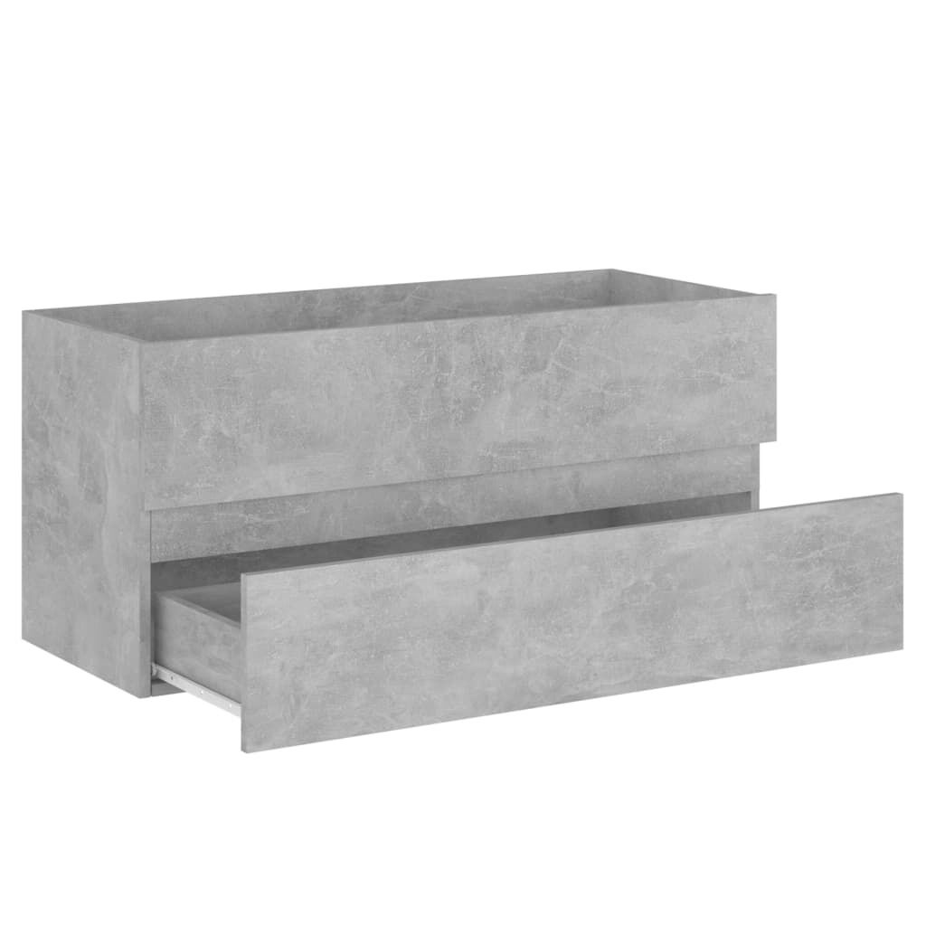 Wastafelkast Betongrijs 100cm - 53% Korting!