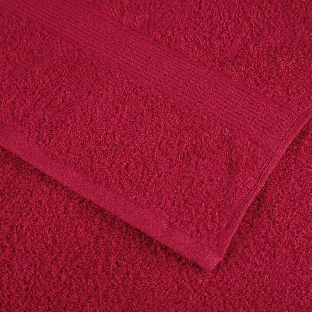 VidaXL SOLUND Handdoeken Rood (4 st) - 57% Korting!