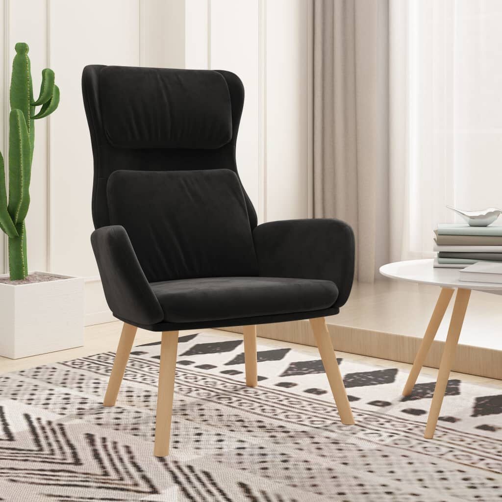 vidaXL Relaxstoel Zwart Fluweel - 57% Korting!