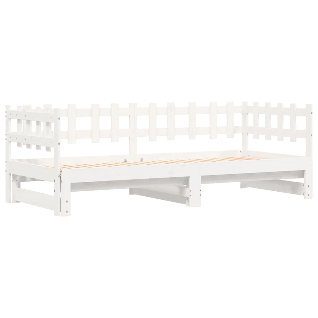 Slaapbank Grenen Wit 2x90x190 cm - 35% Korting!