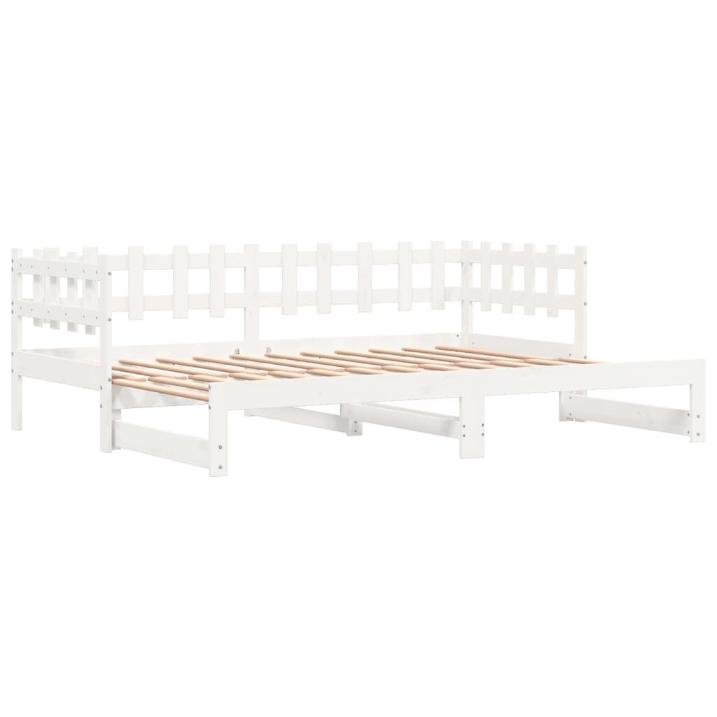 Slaapbank Grenen Wit 2x90x190 cm - 35% Korting!