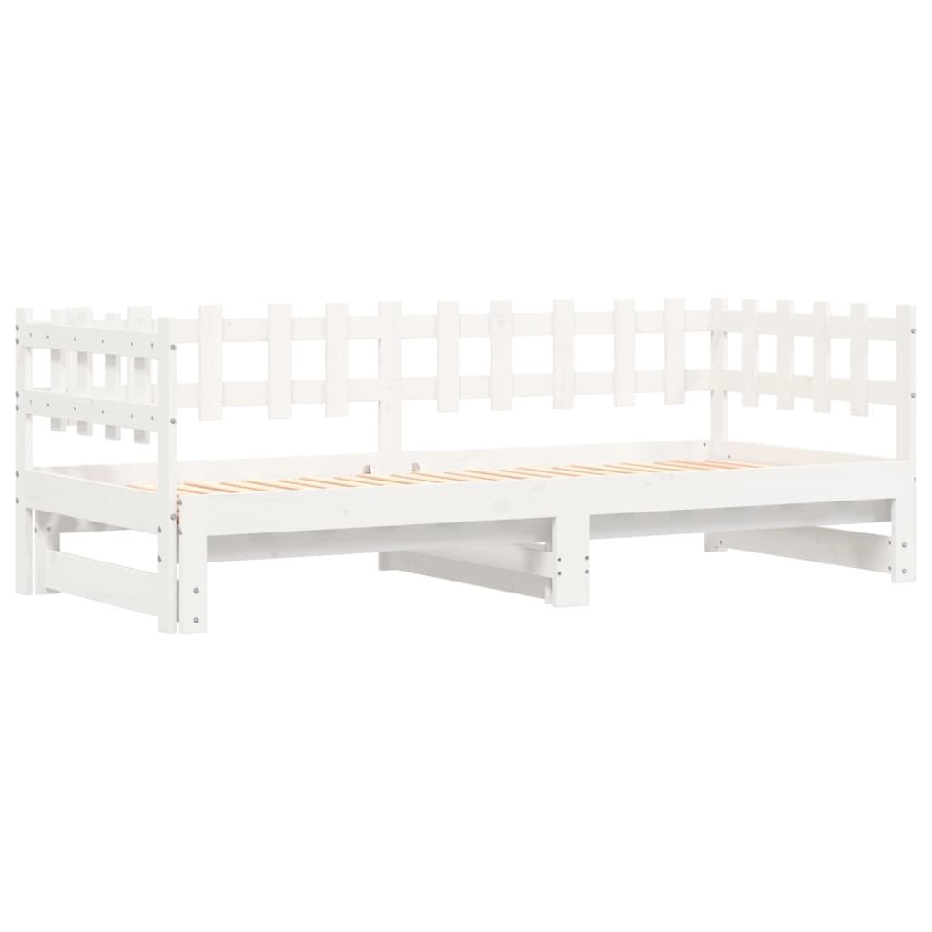 Slaapbank Grenen Wit 2x90x190 cm - 35% Korting!