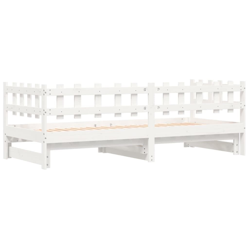 Slaapbank Grenen Wit 2x90x190 cm - 35% Korting!