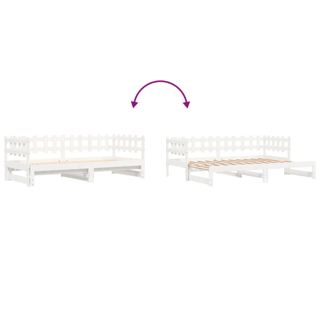 Slaapbank Grenen Wit 2x90x190 cm - 35% Korting!