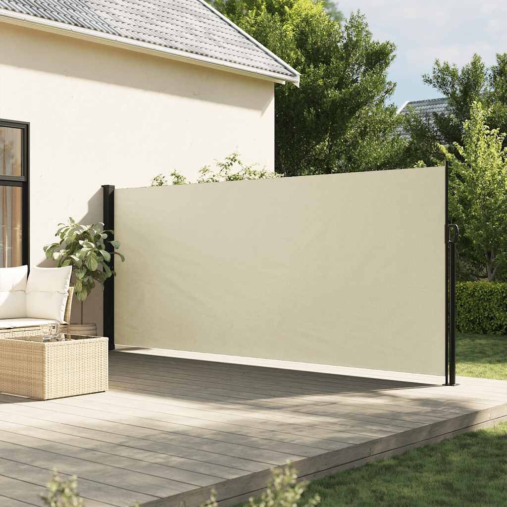 vidaXL Uittrekbaar Windscherm Crème 160x500cm - 35% Korting!