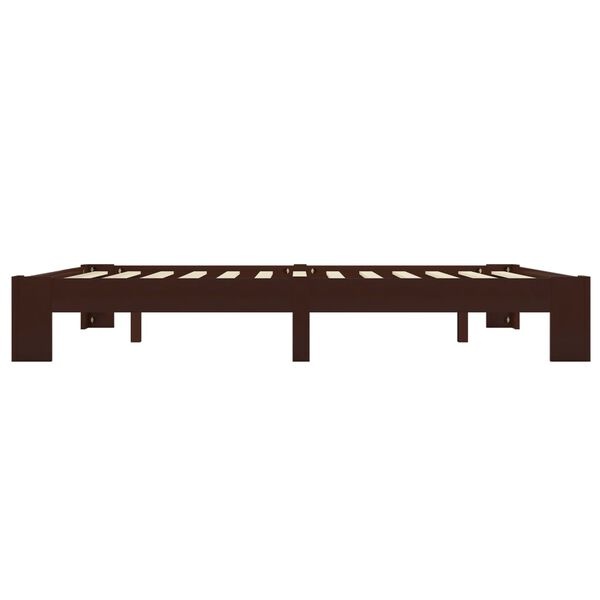 VidaXL Bed 160x200 Donkerbruin Grenen -35%! Zo Goed Als Nieuw