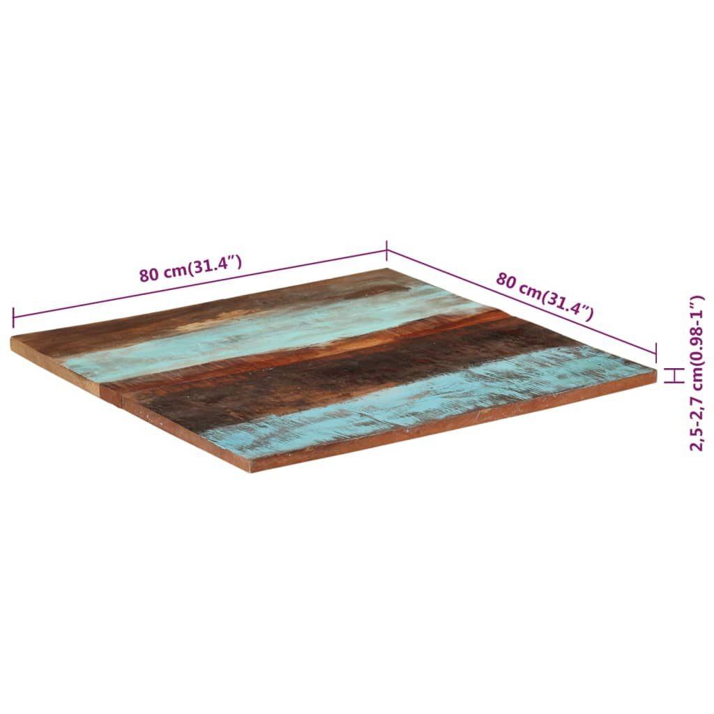 VidaXL Tafelblad 80x80 Recycled Hout - Beschadigd - 55% Korting!