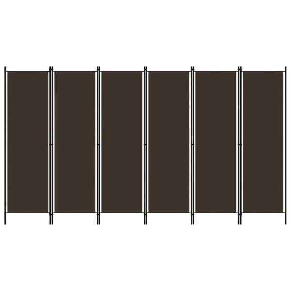 Kamerscherm 6 Panelen 300cm Bruin - 35% Korting!