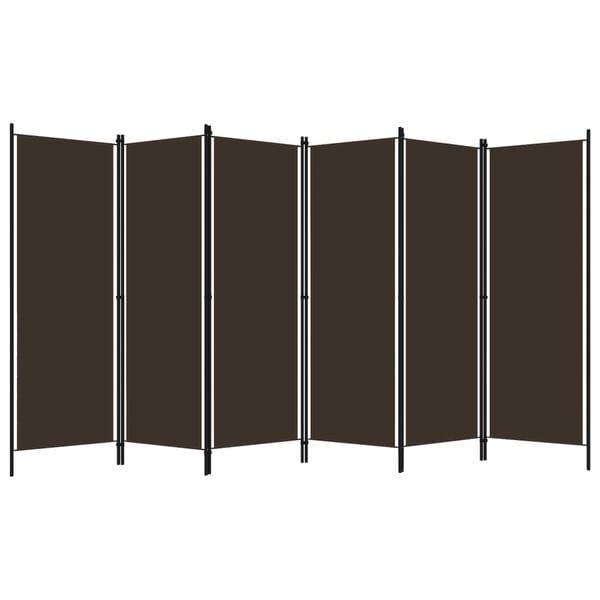 Kamerscherm 6 Panelen 300cm Bruin - 35% Korting!