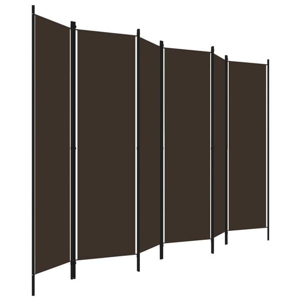 Kamerscherm 6 Panelen 300cm Bruin - 35% Korting!