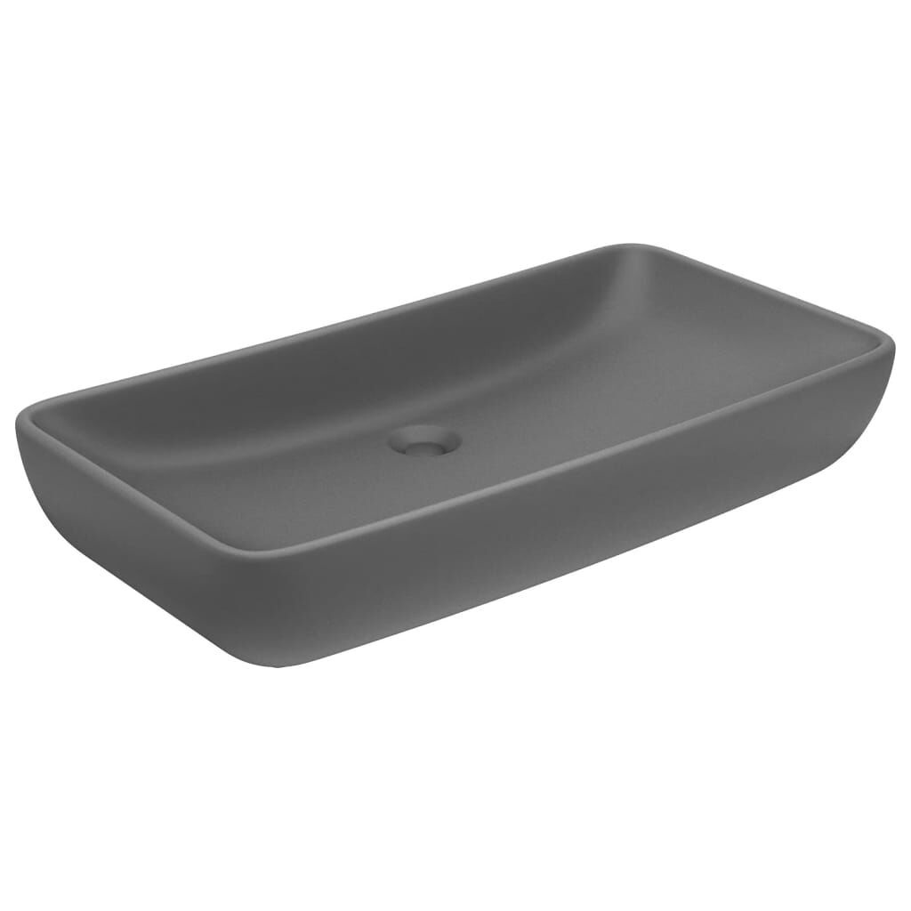 Wastafel Rechthoekig Donkergrijs - 71cm - 35% Korting!