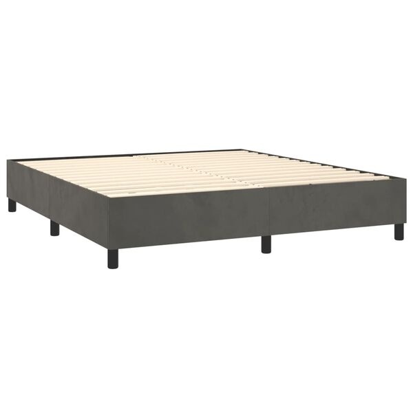 Topdeal: Fluwelen Bedframe 200x200cm Donkergrijs -35%