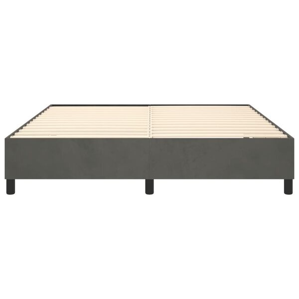 Topdeal: Fluwelen Bedframe 200x200cm Donkergrijs -35%