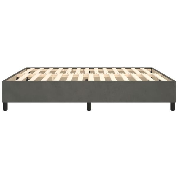 Topdeal: Fluwelen Bedframe 200x200cm Donkergrijs -35%