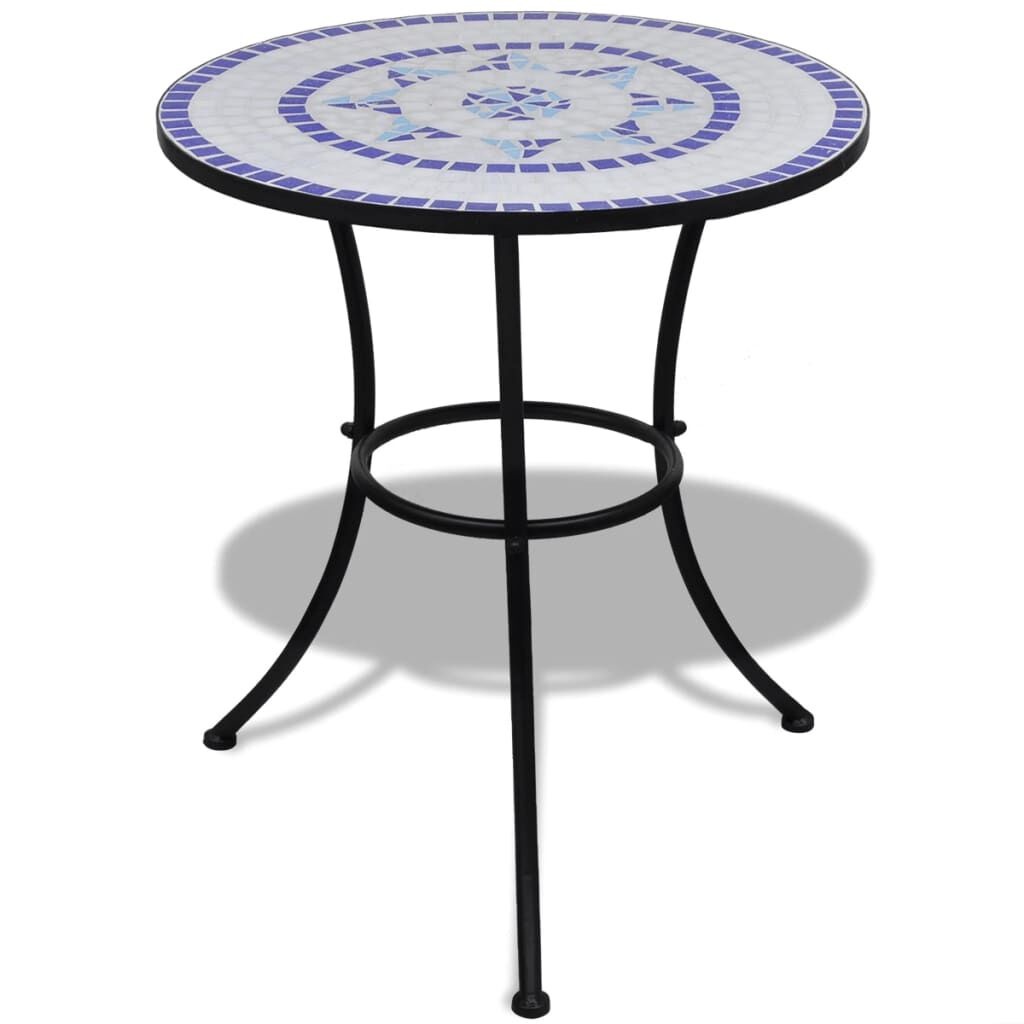 vidaXL Bistrotafel Mozaïek Blauw/Wit -50%! Schade: Krasje