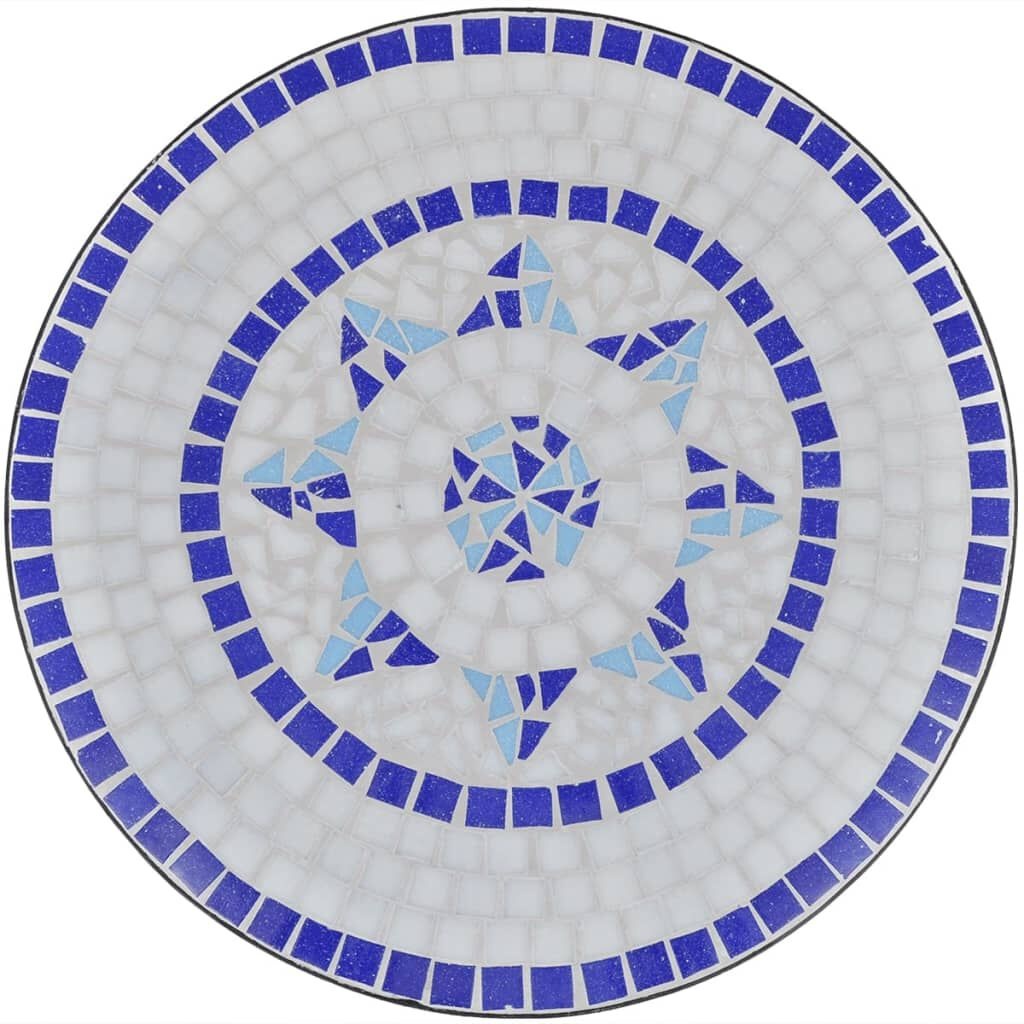 vidaXL Bistrotafel Mozaïek Blauw/Wit -50%! Schade: Krasje