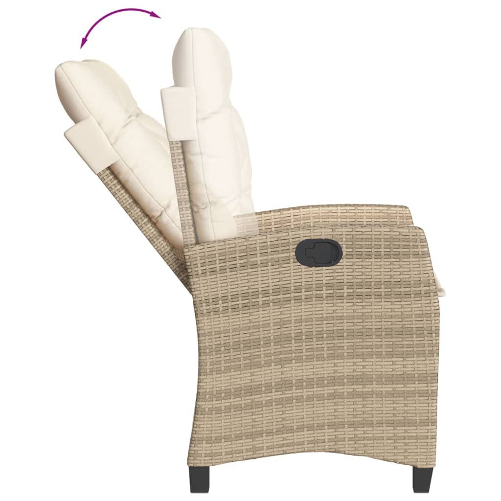 VidaXL Verstelbare Tuinstoel Beige met Kussens - 50% Korting!