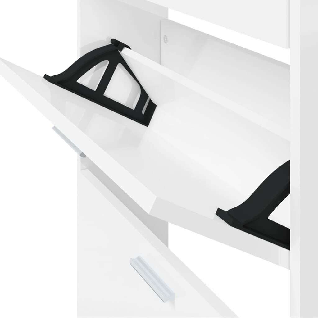 vidaXL Schoenenkast Hoogglans Wit - 35% Korting!
