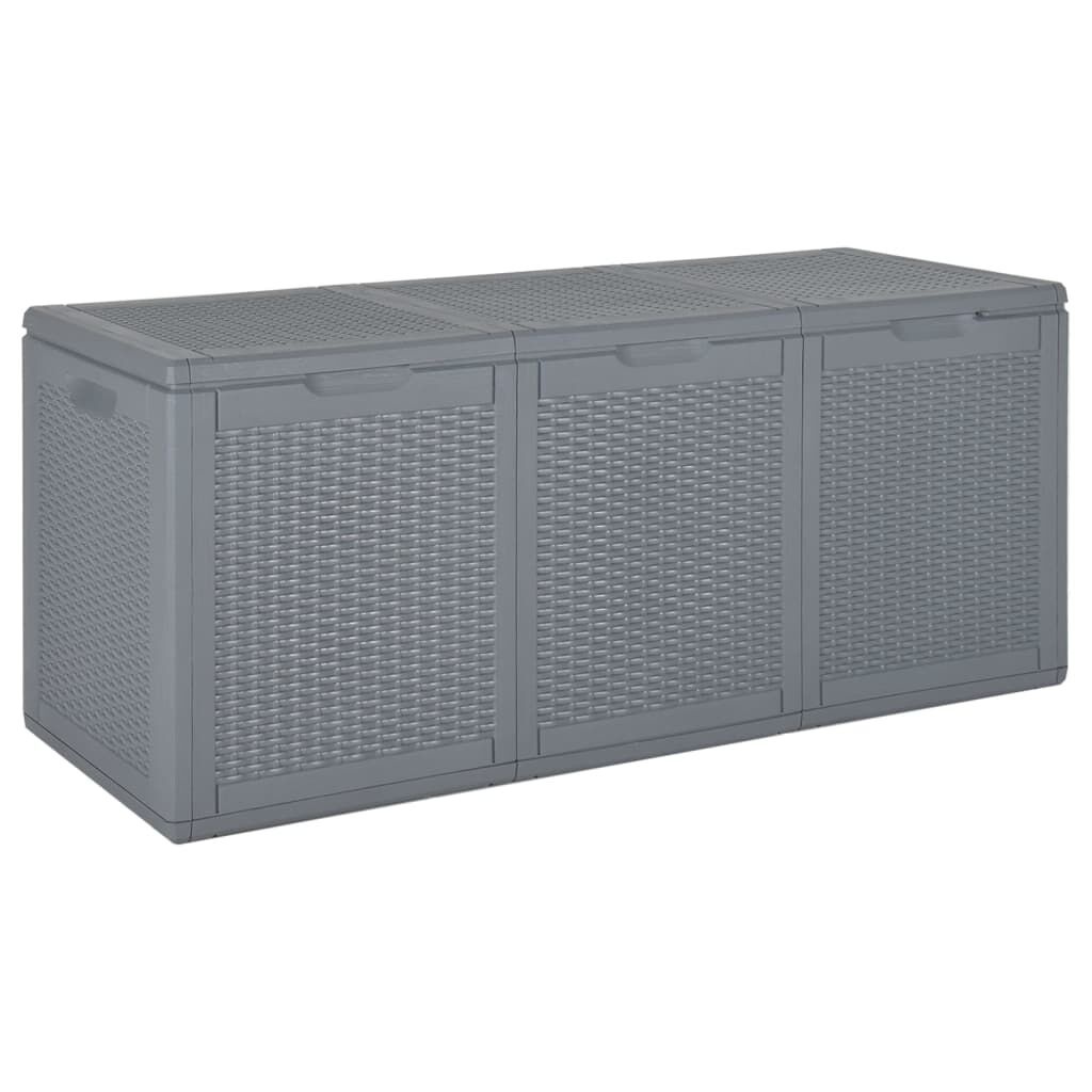 vidaXL Tuinbox 270L Grijs Rattan - 35% Korting!
