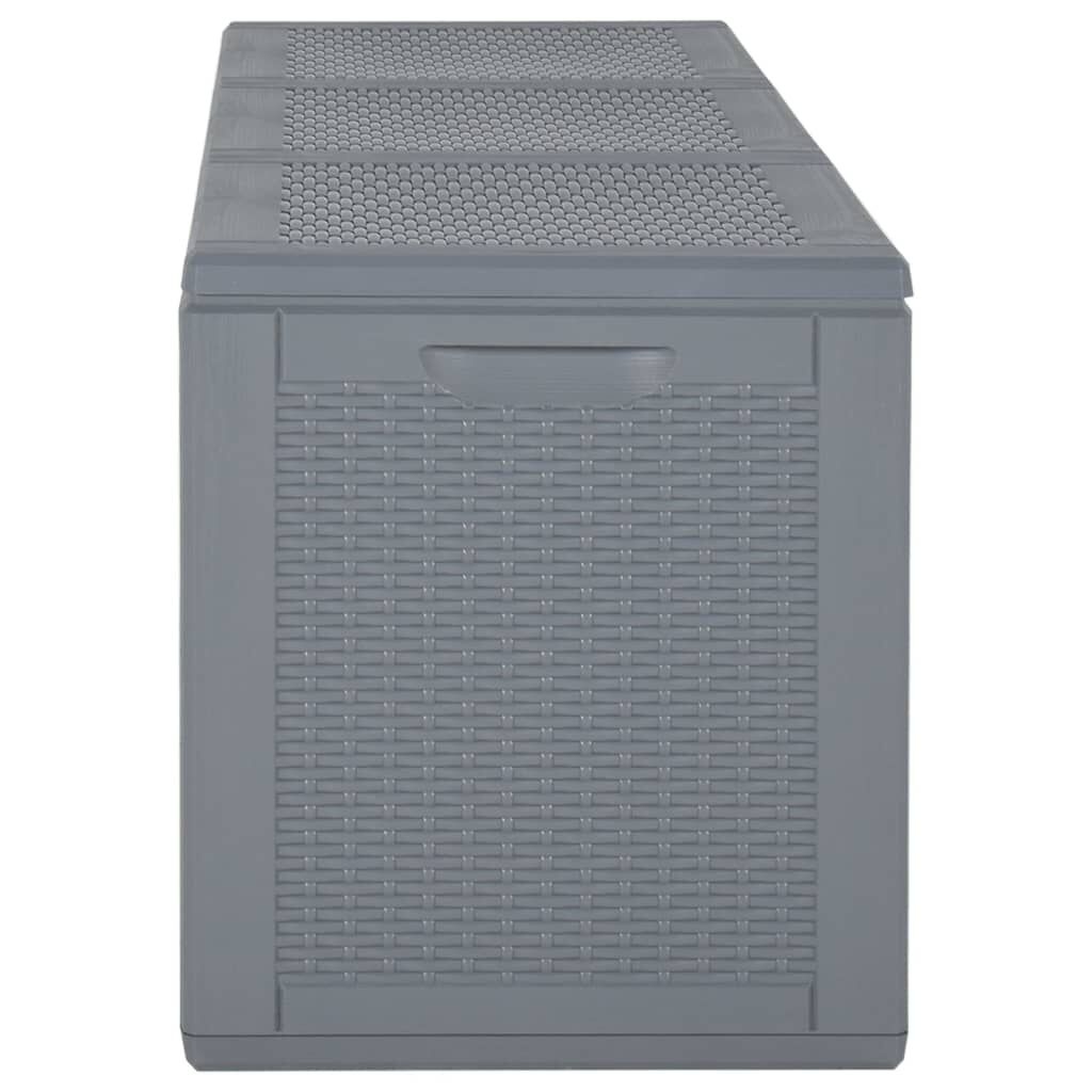 vidaXL Tuinbox 270L Grijs Rattan - 35% Korting!