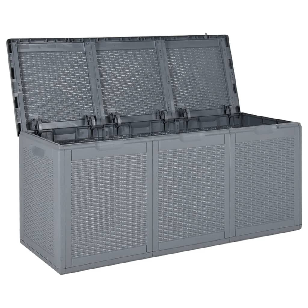 vidaXL Tuinbox 270L Grijs Rattan - 35% Korting!