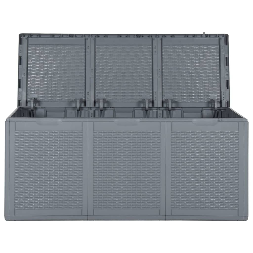 vidaXL Tuinbox 270L Grijs Rattan - 35% Korting!
