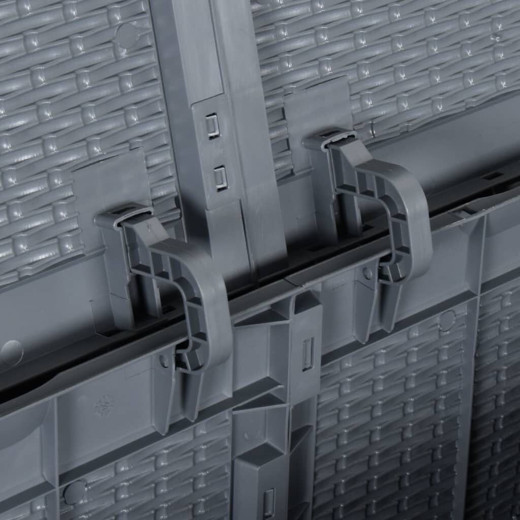 vidaXL Tuinbox 270L Grijs Rattan - 35% Korting!