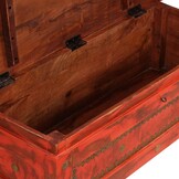 VidaXL Opbergkist Massief Mangohout Rood -67%! Krasje