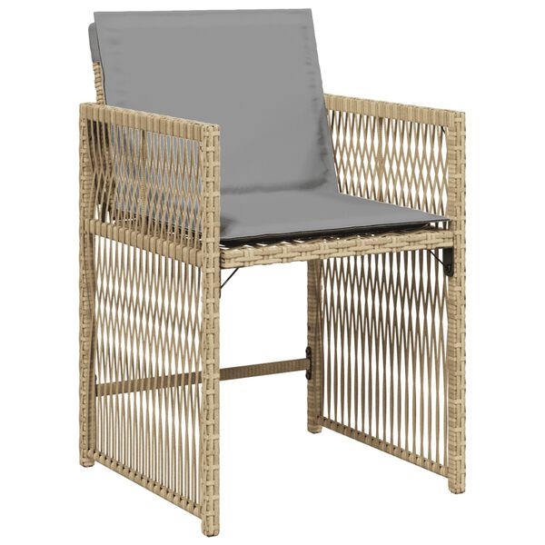 Tuinset 5-delig Rattan Beige met Kussens - 55% Korting!
