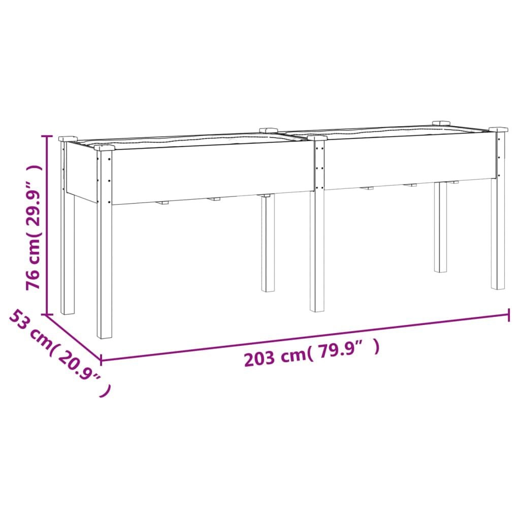 VidaXL Plantenbak Bruin 203cm - 35% Korting! (Geen Handleiding)