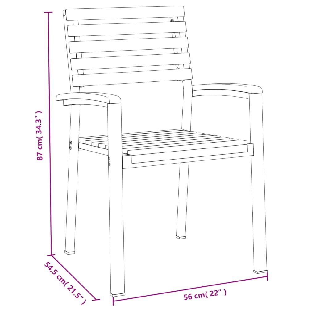 vidaXL Tuinstoelen Acaciahout (2 st) - 35% Korting!