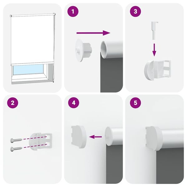 vidaXL Rolgordijn Verduisterend Grijs 150x175cm - 35% Korting!