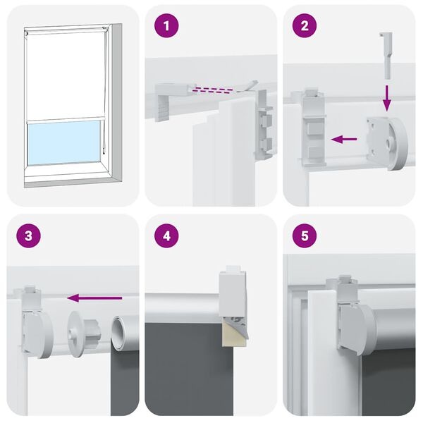 vidaXL Rolgordijn Verduisterend Grijs 150x175cm - 35% Korting!