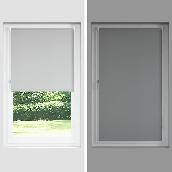 vidaXL Rolgordijn Verduisterend Grijs 150x175cm - 35% Korting!