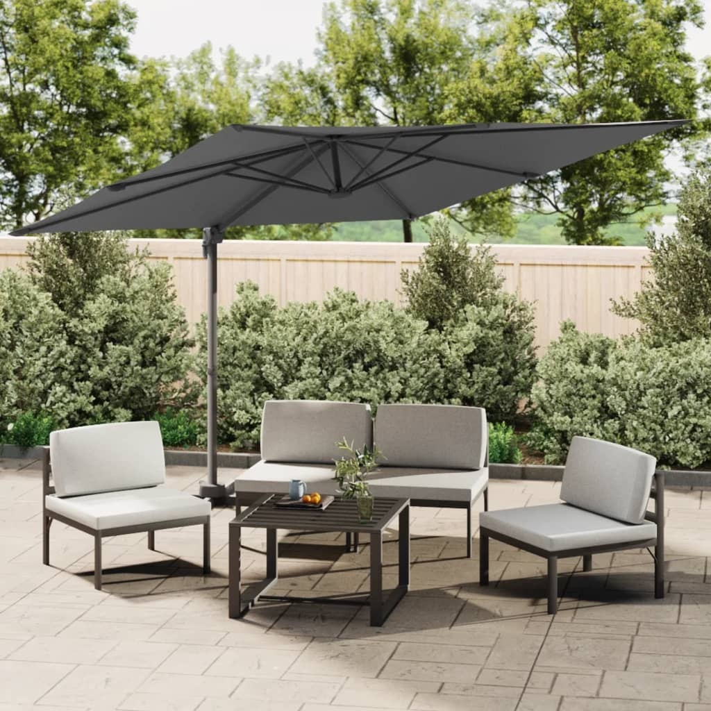 vidaXL Zweefparasol LED 400x300 Antraciet - 35% Korting!