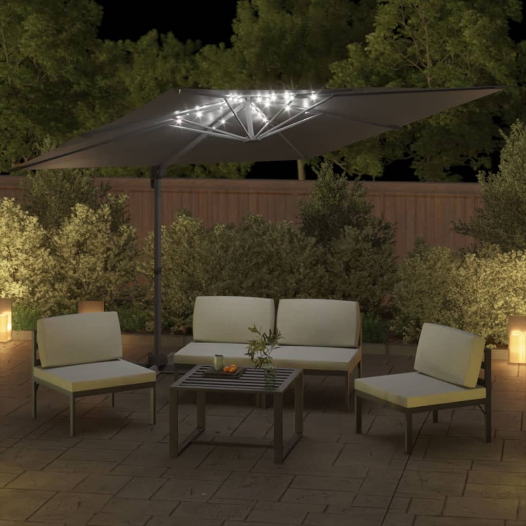 vidaXL Zweefparasol LED 400x300 Antraciet - 35% Korting!