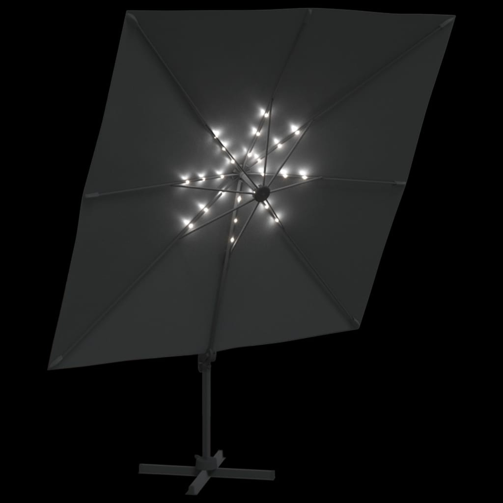 vidaXL Zweefparasol LED 400x300 Antraciet - 35% Korting!