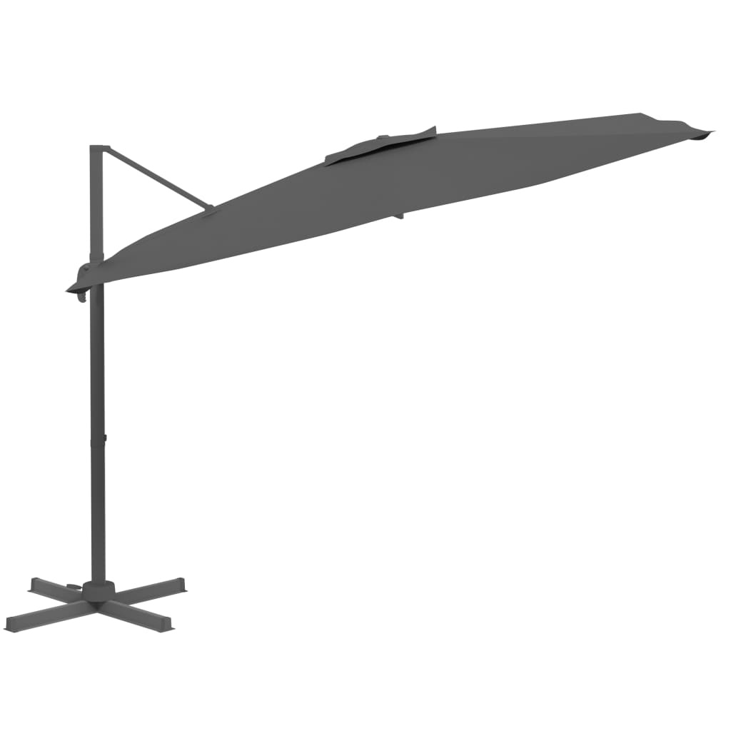 vidaXL Zweefparasol LED 400x300 Antraciet - 35% Korting!