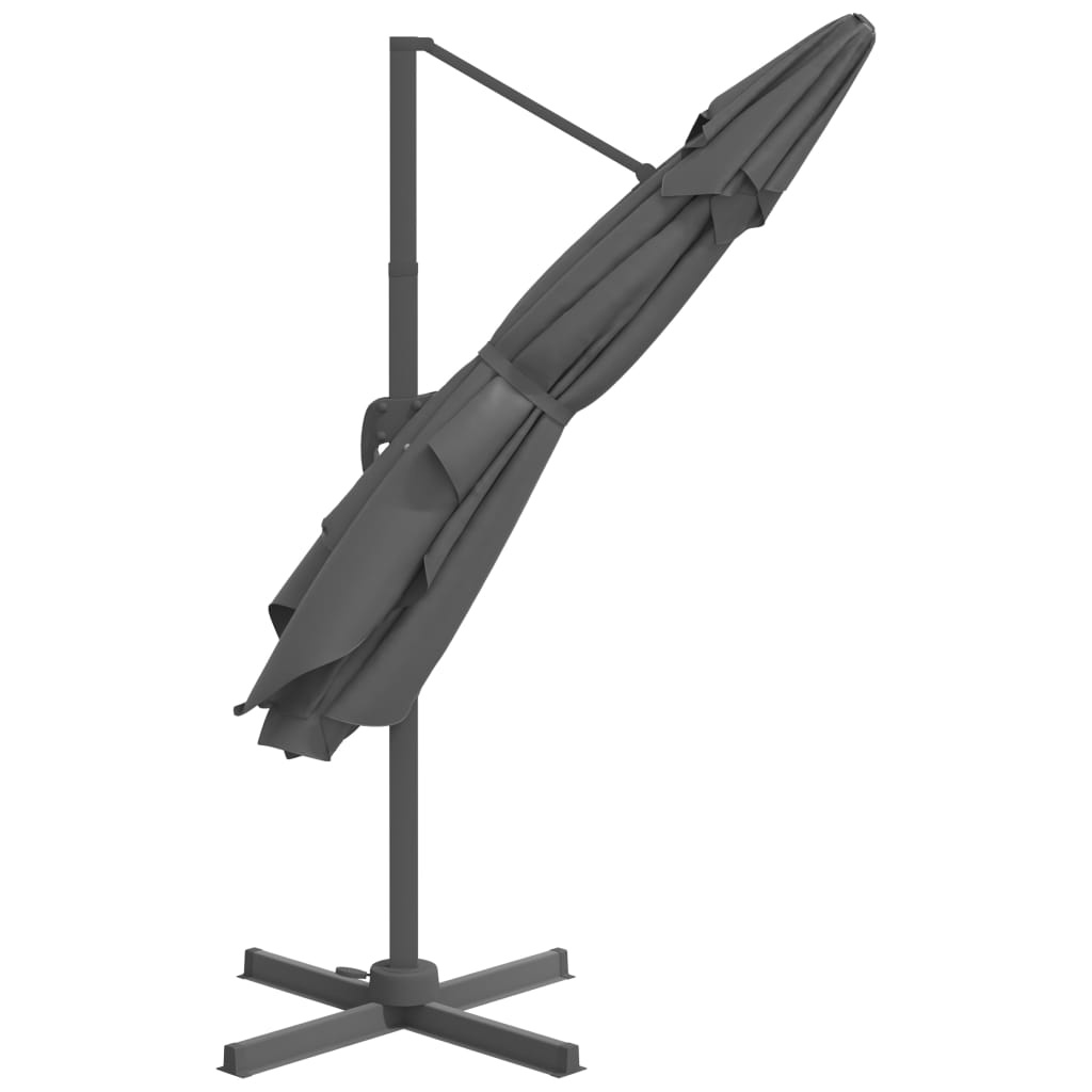 vidaXL Zweefparasol LED 400x300 Antraciet - 35% Korting!