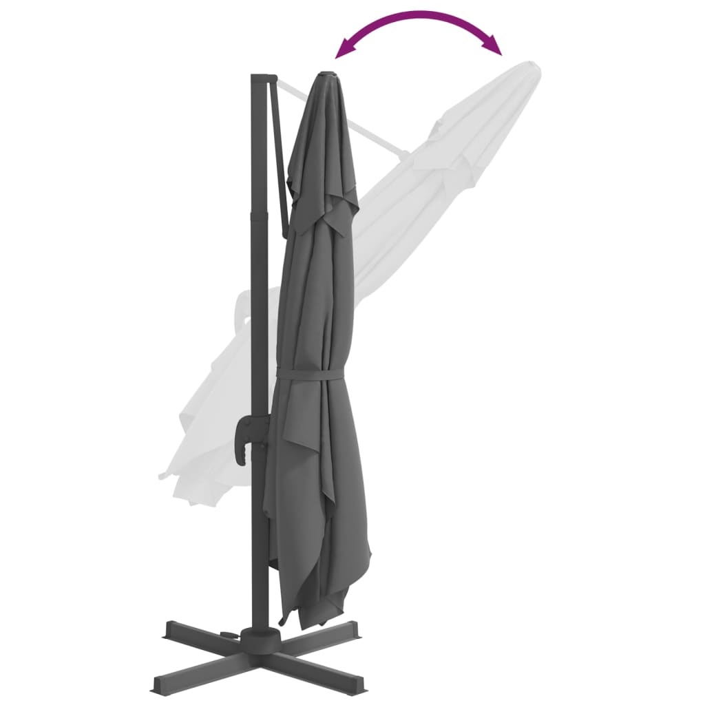 vidaXL Zweefparasol LED 400x300 Antraciet - 35% Korting!