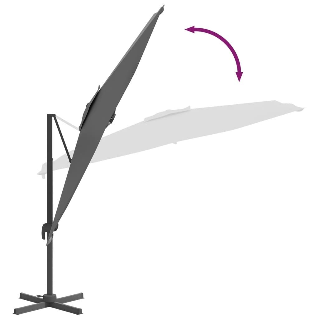 vidaXL Zweefparasol LED 400x300 Antraciet - 35% Korting!